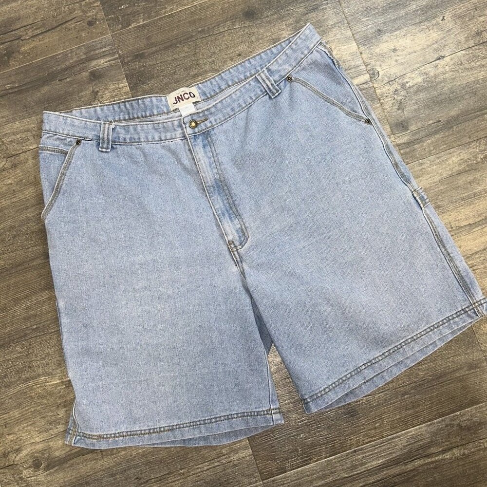 Y2K JNCO‎ Denim Baggy Jean Skater Shorts Men Size 44 Hammer Loop Carpenter